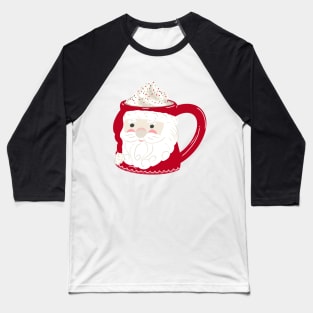 Vintage Santa Mug with Hot Chocolate, Cream, Sprinkles and Cookies Baseball T-Shirt